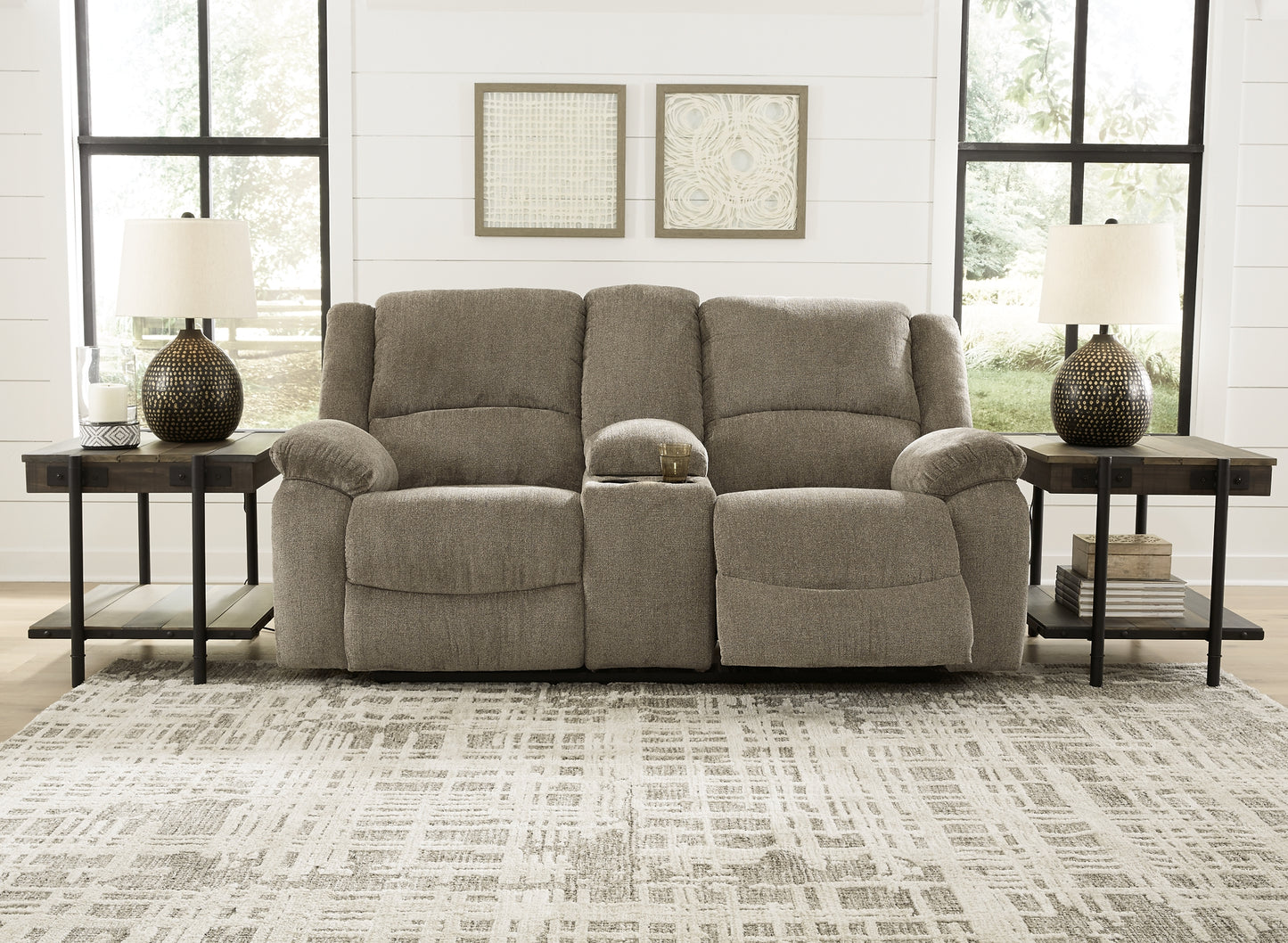 Draycoll DBL Rec Loveseat w/Console