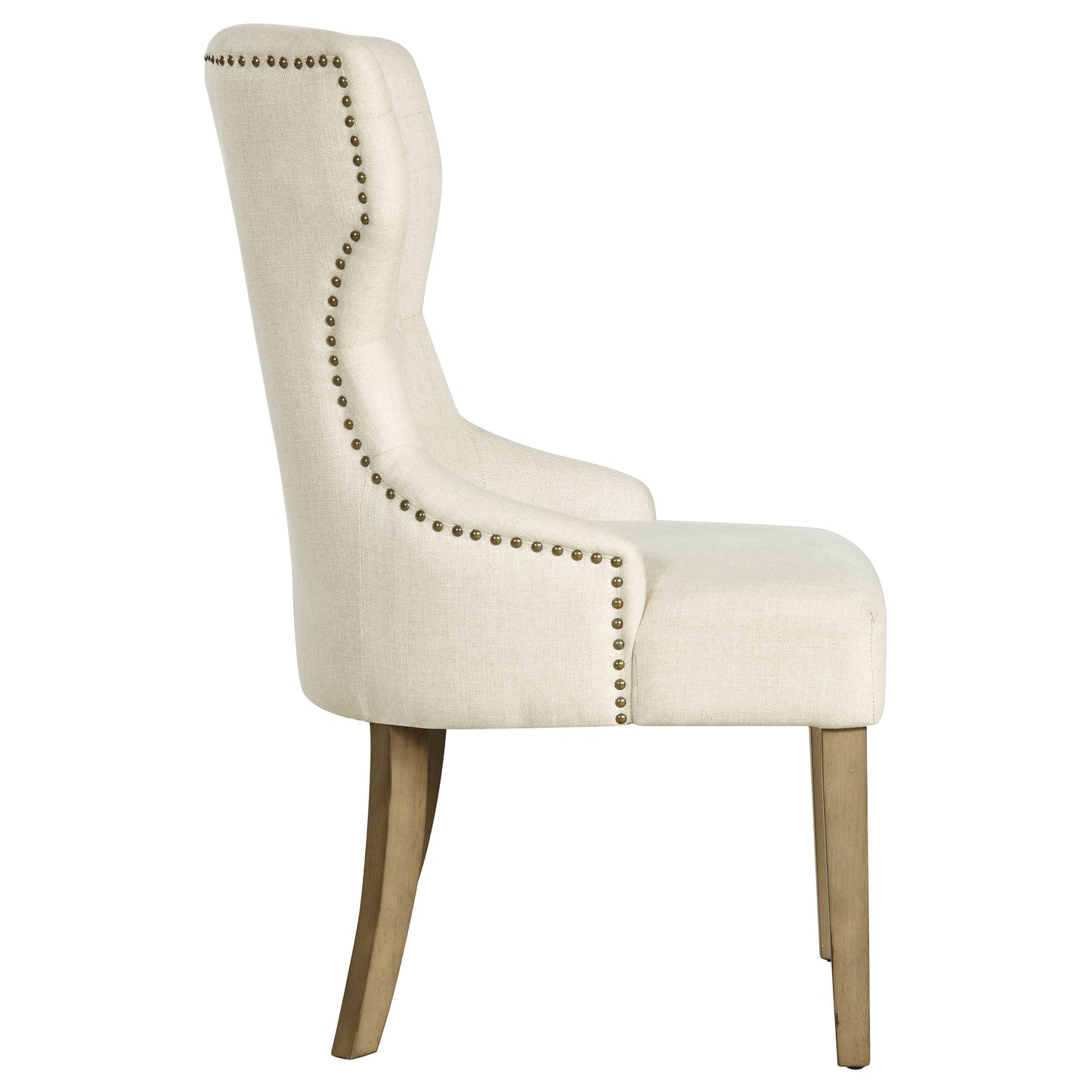 Baney Tufted Upholstered Dining Chair Beige and Rustic Grey