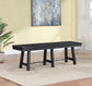 Newport Wood Trestle Base Dining Bench Black