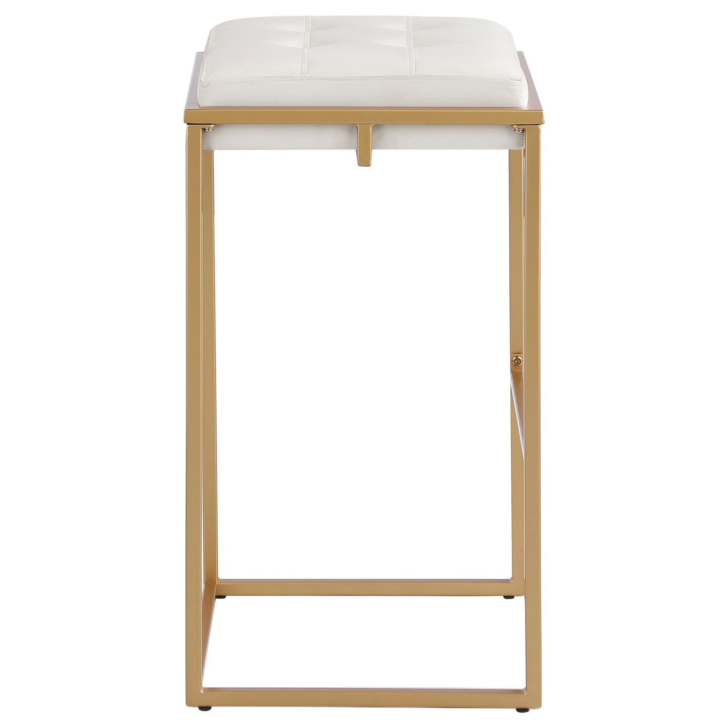 Nadia Upholstered Backless Bar Stool Beige (Set of 2)