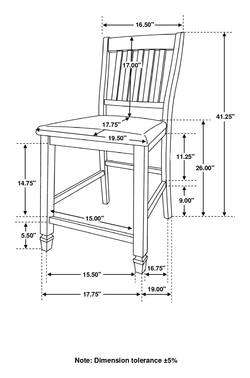 Sarasota Wood Counter Chair Rustic Cream (Set of 2)