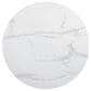 Arkell Round 40-inch Faux Marble Top Dining Table White