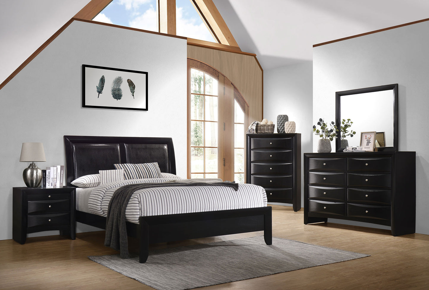 Briana 4-piece California King Bedroom Set Black