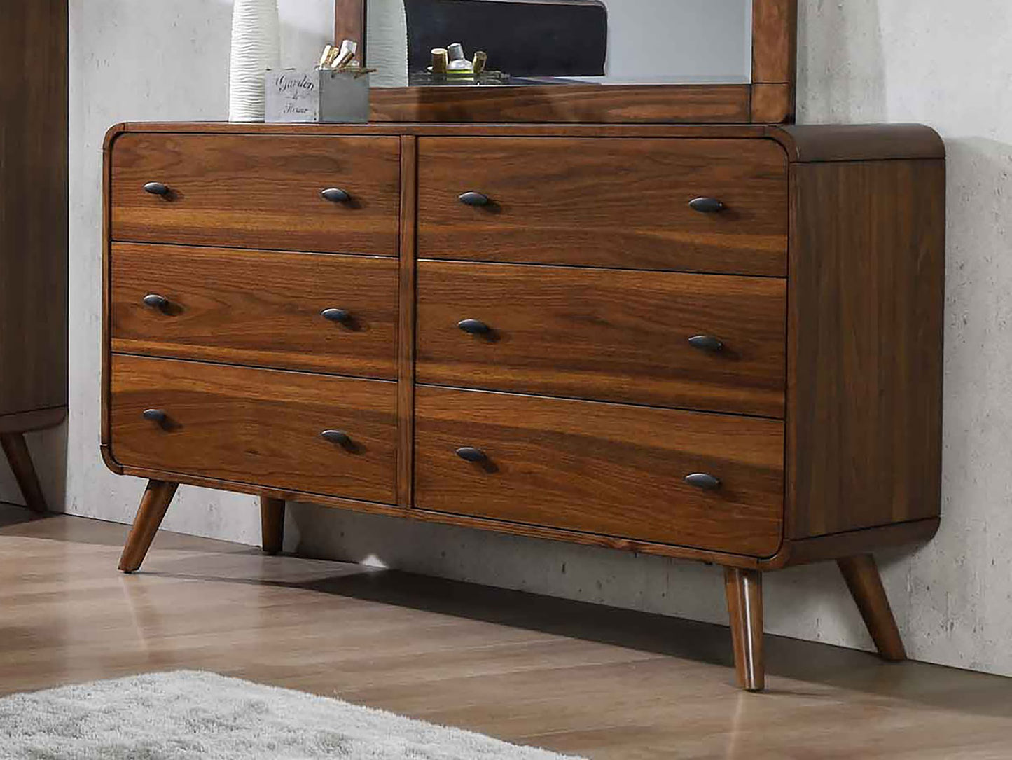 Robyn 6-drawer Bedroom Dresser Dark Walnut