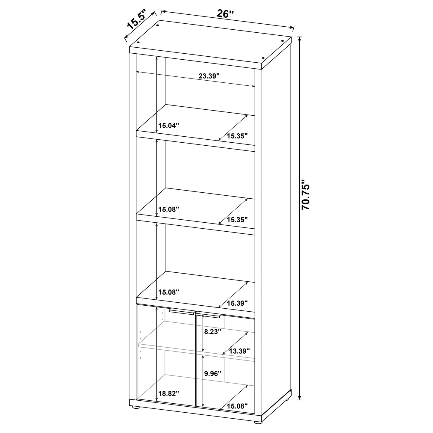 Tabby 3-shelf Engineered Wood Media Tower Mango