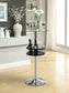 Gianella Round 24-inch Glass Top Bistro Bar Table Chrome