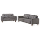 Deerhurst 2-piece Upholstered Track Arm Sofa Set Charcoal