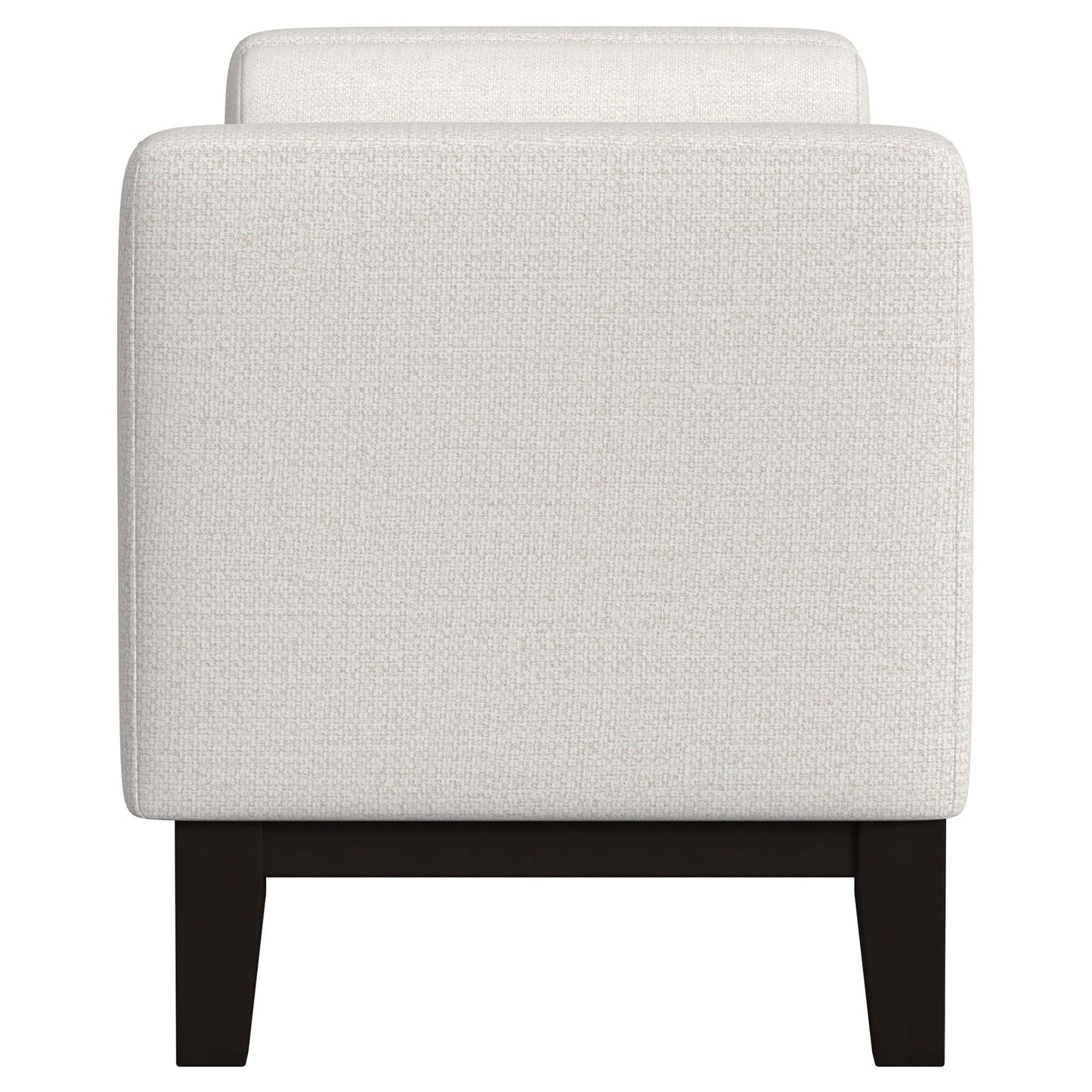 Rosie Upholstered Accent Bench with Armrests Vanilla