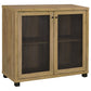 Mchale 2-door Engineered Wood Accent Cabinet Golden Oak