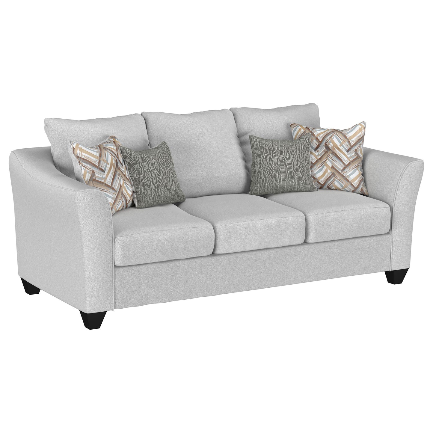 Salizar 3-piece Upholstered Flared Arm Sofa Set Sand