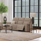 Brentwood Upholstered Motion Reclining Sofa Taupe