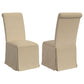 Shawna Upholstered Skirted Side Chair Light Khaki (Set of 2)