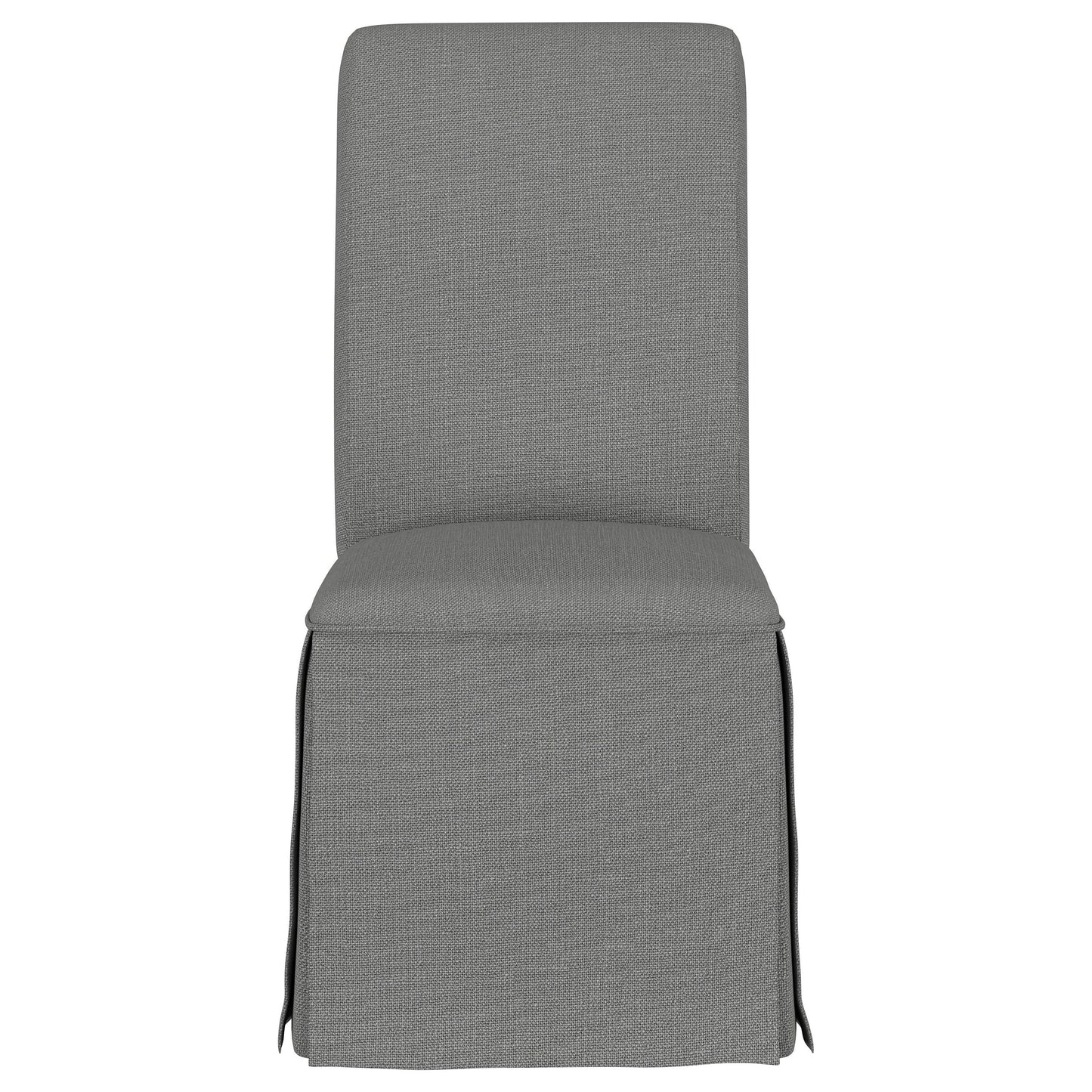 Shawna Upholstered Skirted Side Chair Light Grey (Set of 2)