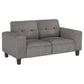 Deerhurst 3-piece Upholstered Track Arm Sofa Set Charcoal