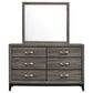 Watson 6-drawer Dresser with Mirror Grey Oak