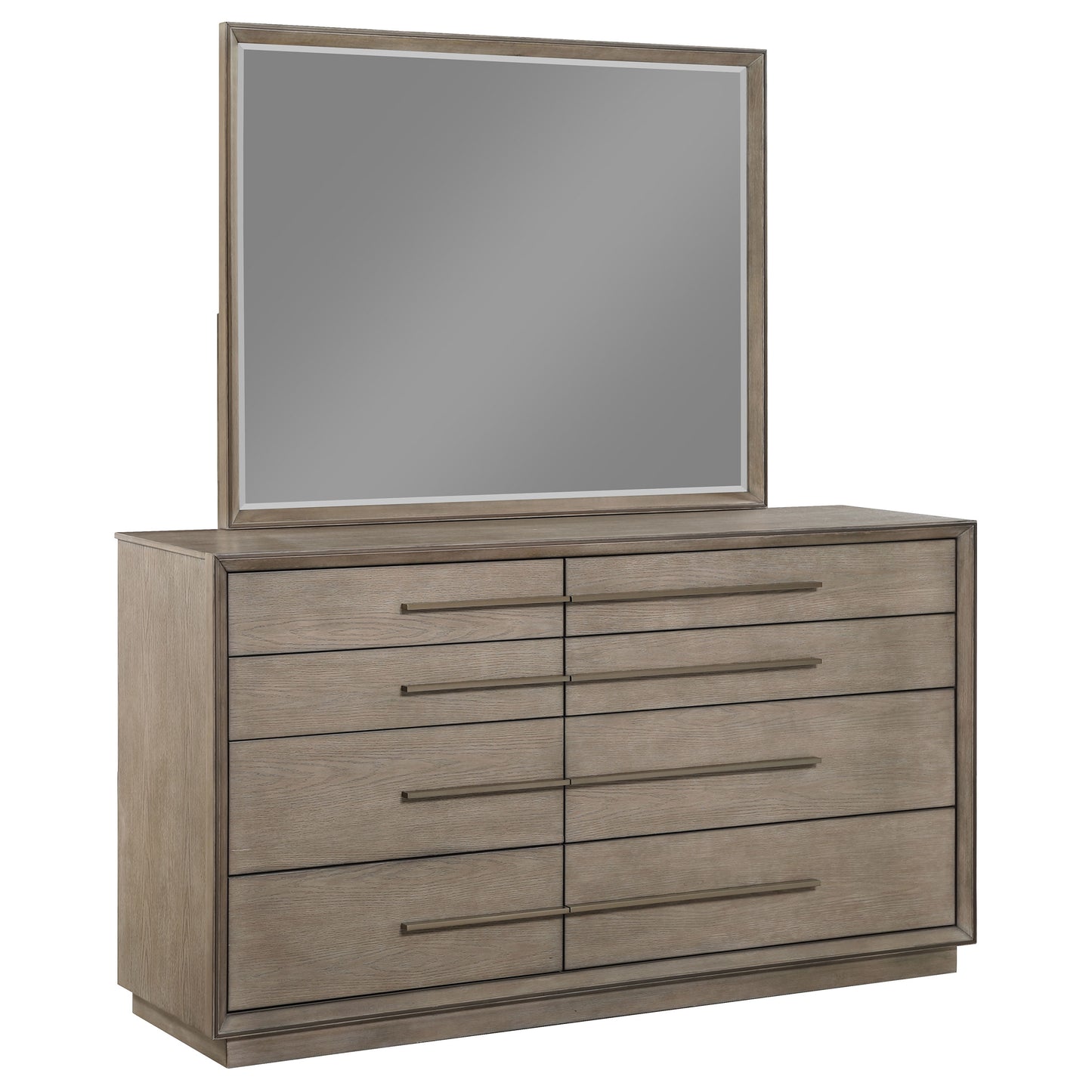 Durango 8-drawer Dresser and Mirror Washed Oak