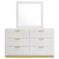 Caraway 6-drawer Dresser with Mirror White