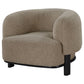 Lawler Upholstered Barrel Back Accent Chair Mushroom