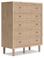 Cielden King Panel Headboard with Mirrored Dresser, Chest and 2 Nightstands