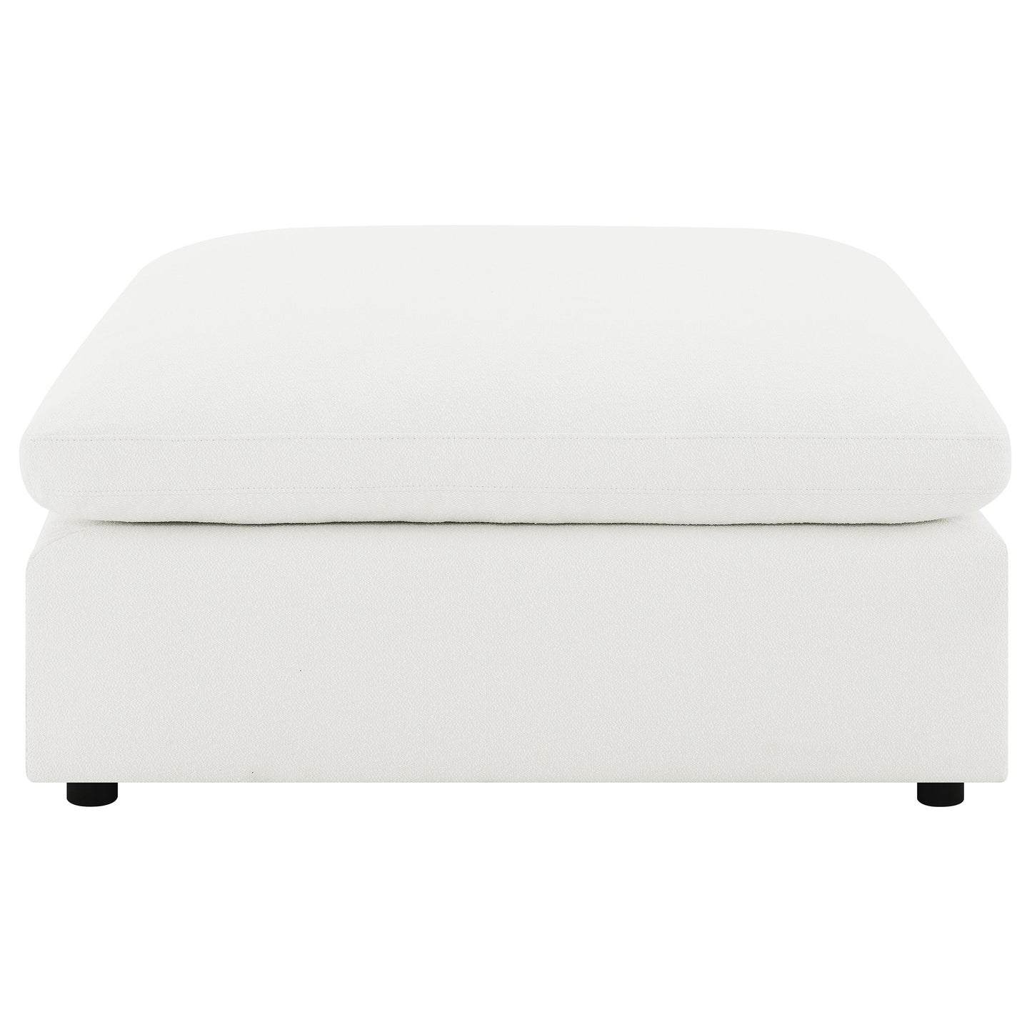 Raleigh Boucle Upholstered Ottoman Ivory