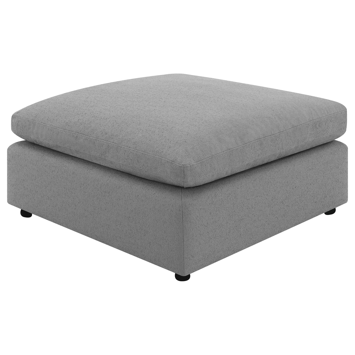 Raleigh Boucle Upholstered Ottoman Grey