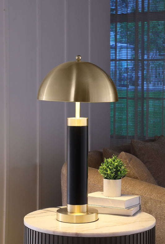 Conroe 28-inch Dome Shade Pillar Table Lamp Black (Set of 2)