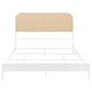 Amherst Radio Weave Rattan Metal Queen Bed White