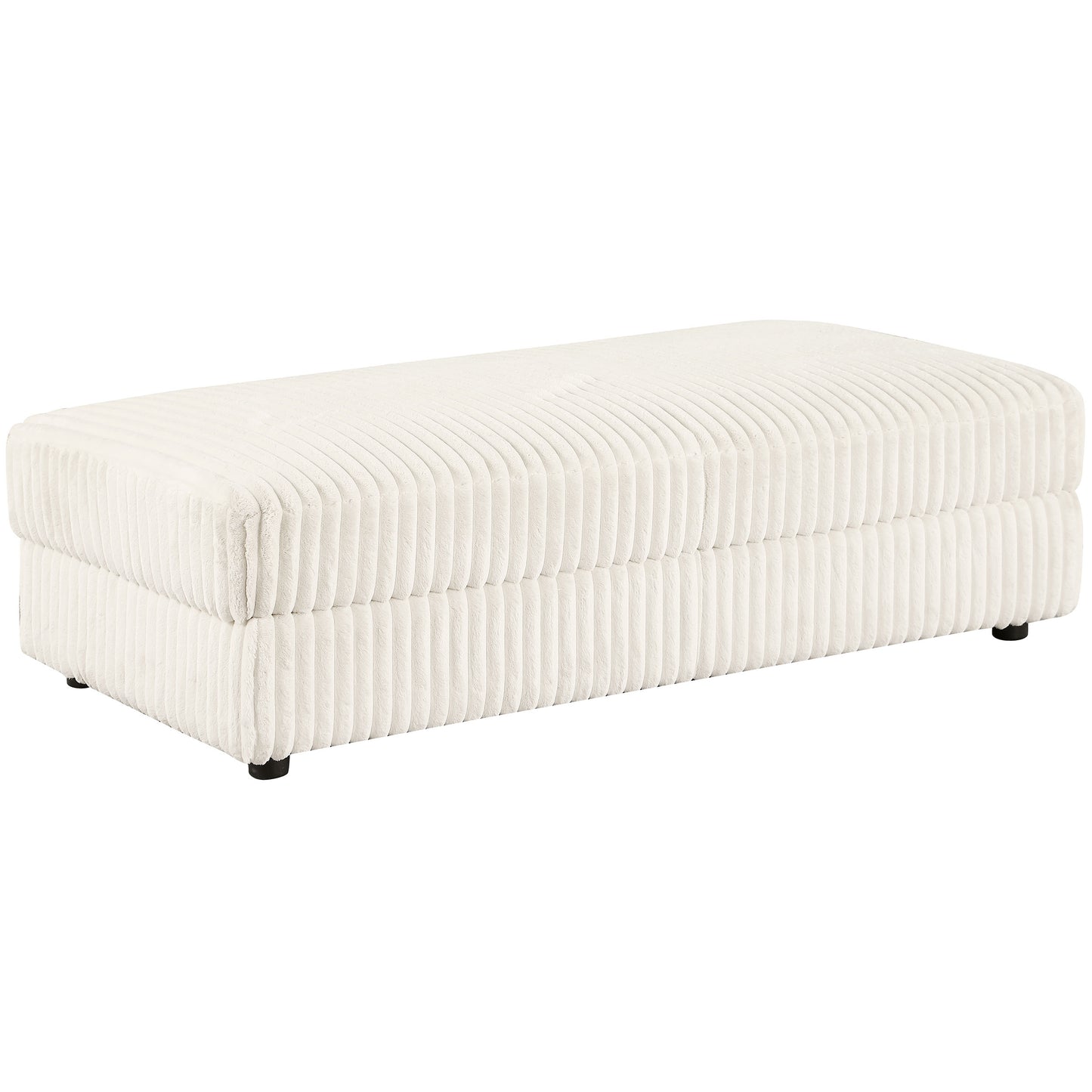 Emberson Upholstered Rectangular Storage Ottoman Ivory