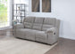 Gilson Chenille Upholstered Reclining Sofa Grey