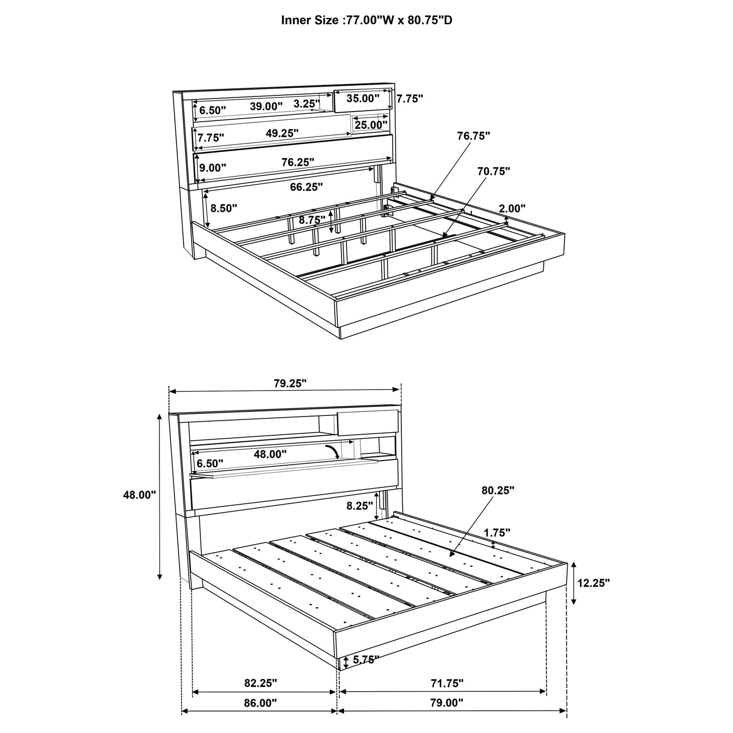 Fenwick 5-piece Eastern King Bedroom Set Grey Oak