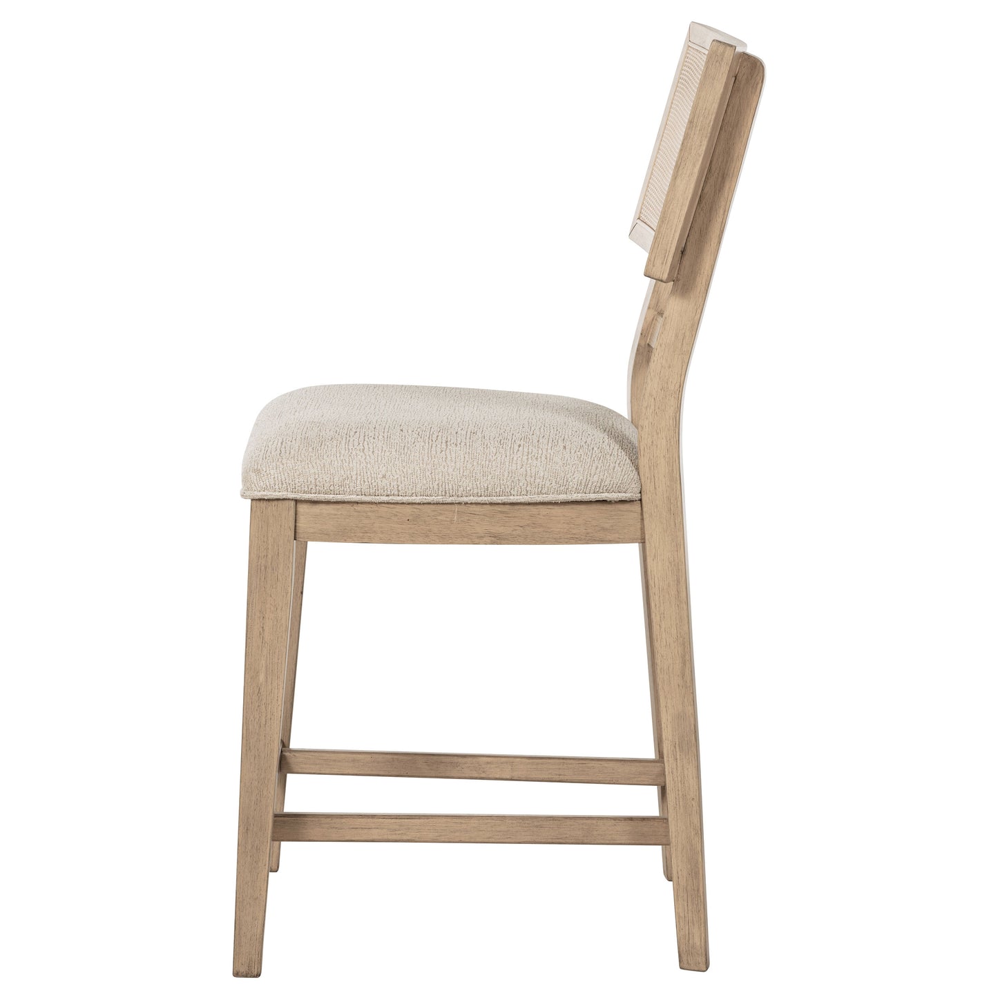 Kailani Radio Weave Cane Counter Dining Side Chair Beige Oak