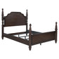 Andover 63-inch Four Poster Queen Bed Dark Oak