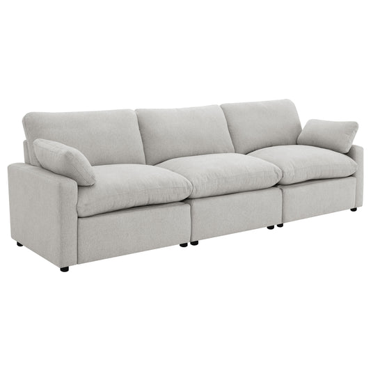 Collins 3-piece Upholstered Power Reclining Sofa Grey