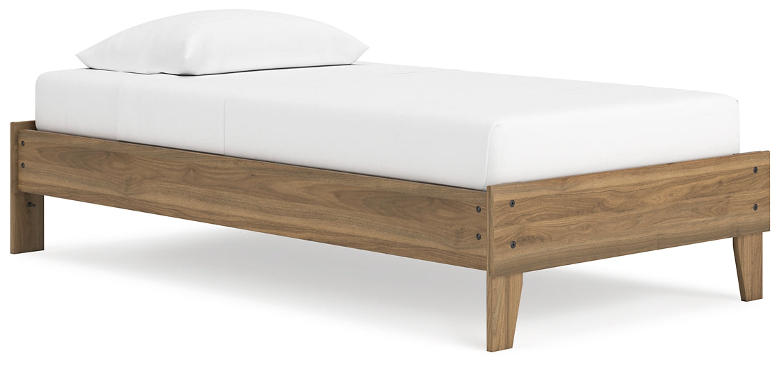 Deanlow Twin Platform Bed with Dresser, Chest and Nightstand