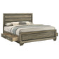 Kauffman Wood Eastern King Storage Panel Bed Washed Taupe