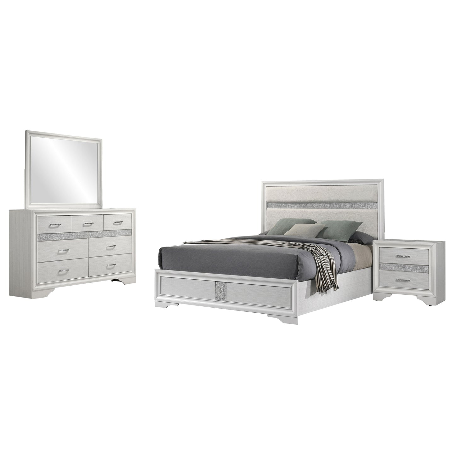 Miranda 4-piece California King Bedroom Set White