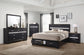 Miranda 51-inch Wood California King Storage Panel Bed Black