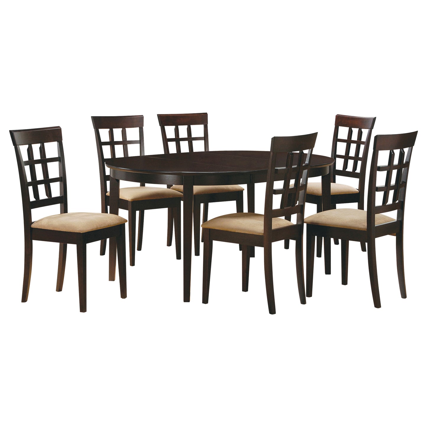 Gabriel 7-piece Extension Leaf Dining Table Set Cappuccino