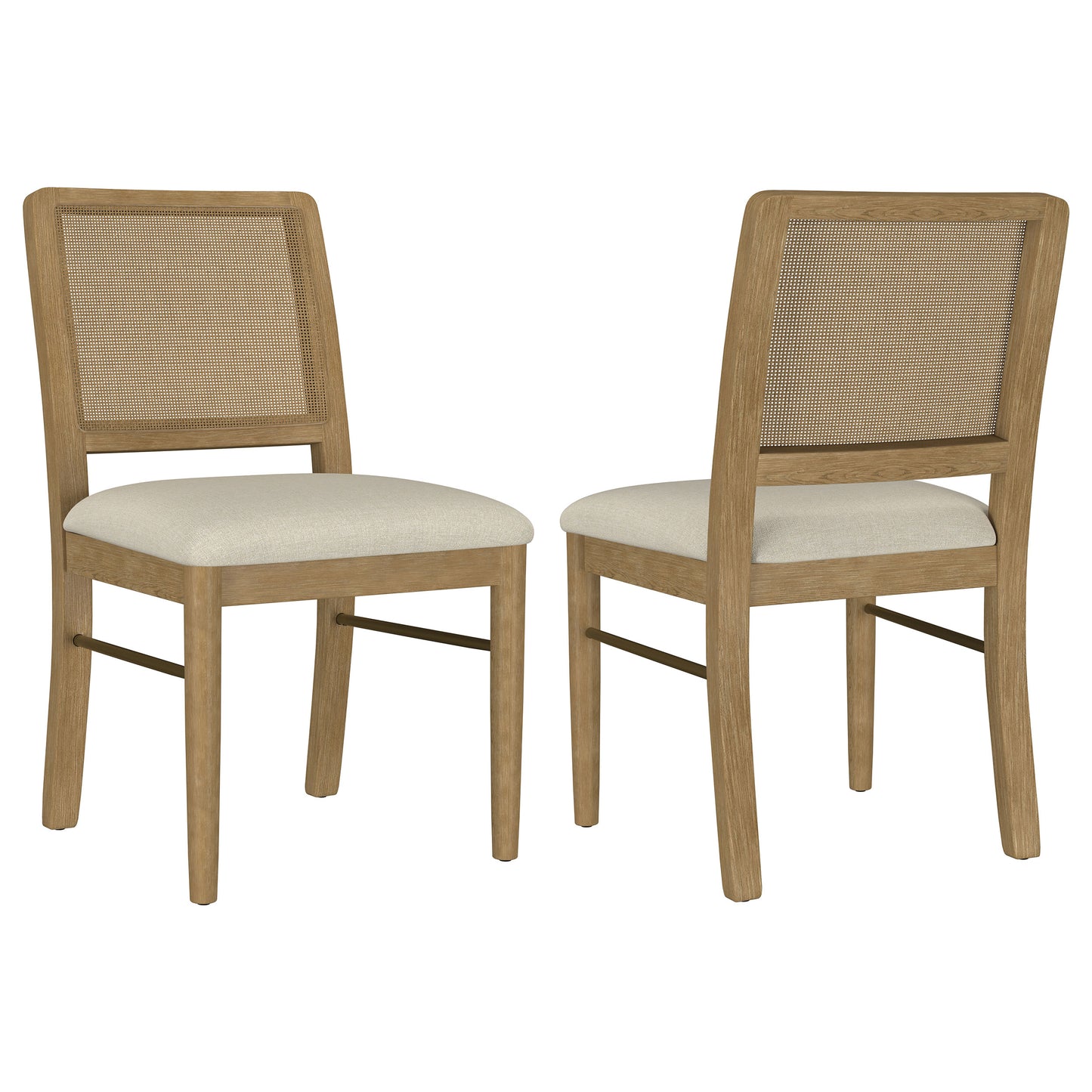 Arini Rattan Cane Dining Side Chair Sand Wash (Set of 2)