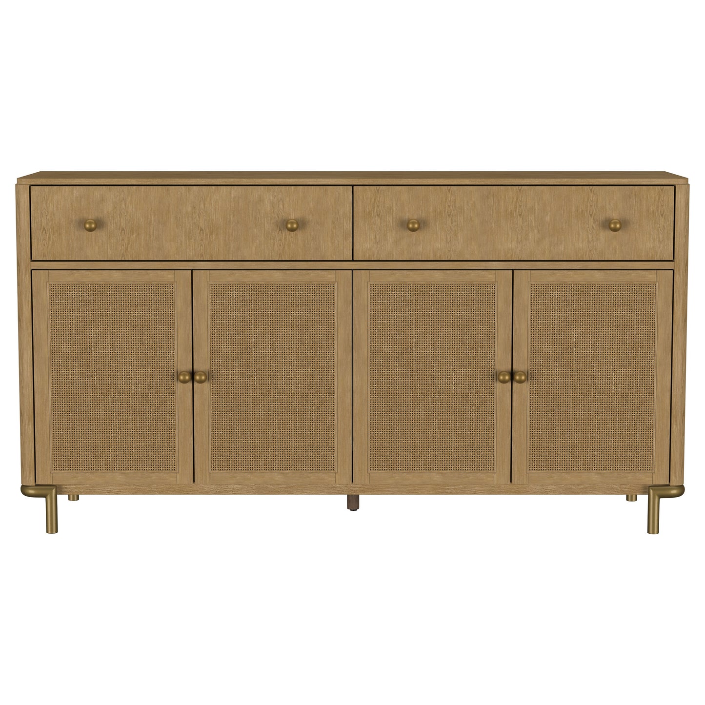 Arini 2-drawer Cane Door Dining Sideboard Server Sand Wash