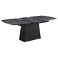 Potero 73-inch Faux Marble Extension Leaf Dining Table Black