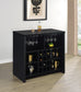 Topanga Engineered Wood Freestanding Home Bar Black