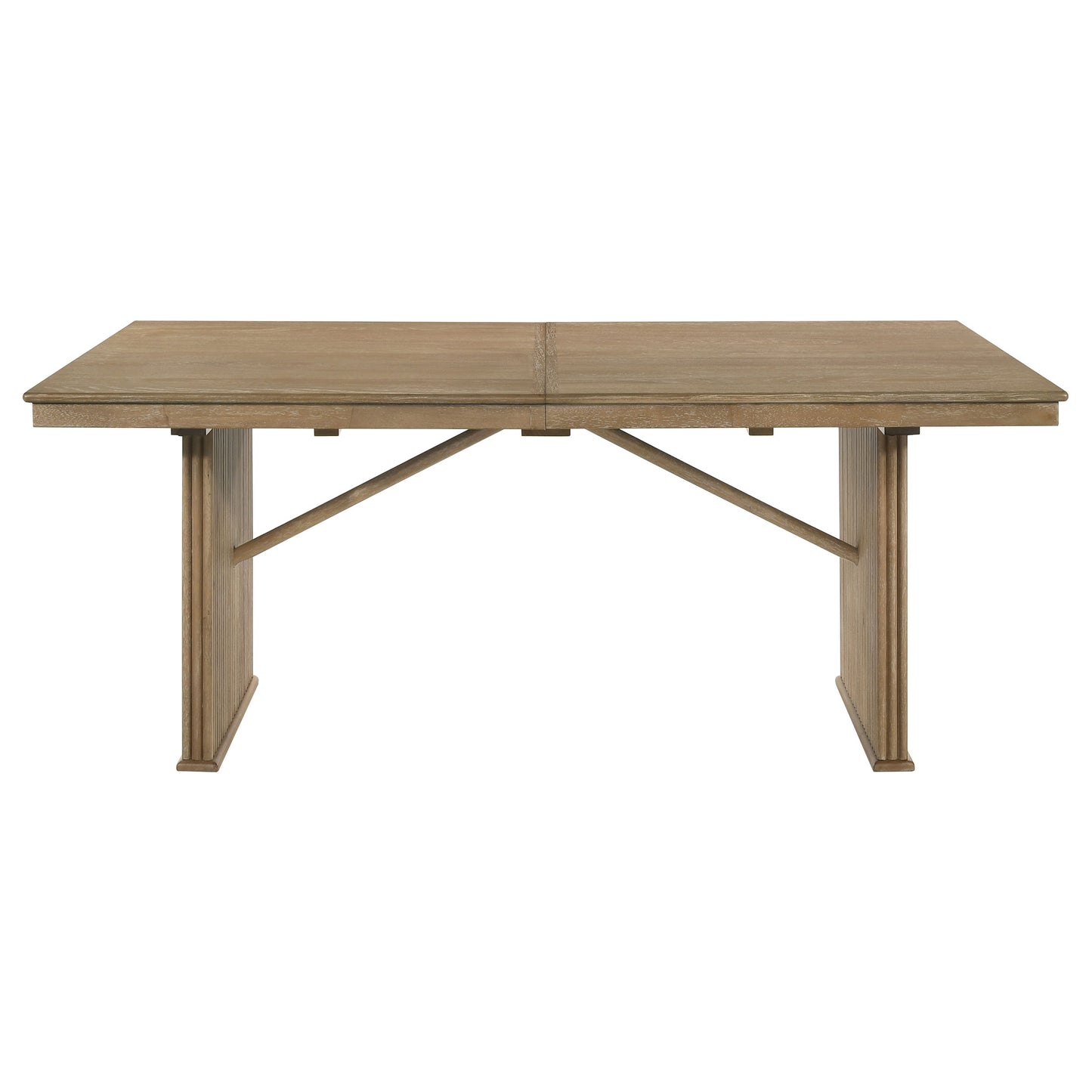 Adina 89-inch Extension Dining Table Distressed Light Brown