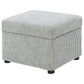 Winter Upholstered Hydraulic Lift Top Storage Ottoman Grey