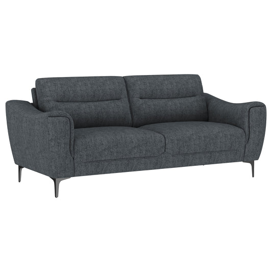 Nolan Upholstered Sloped Track Arm Sofa Charcoal