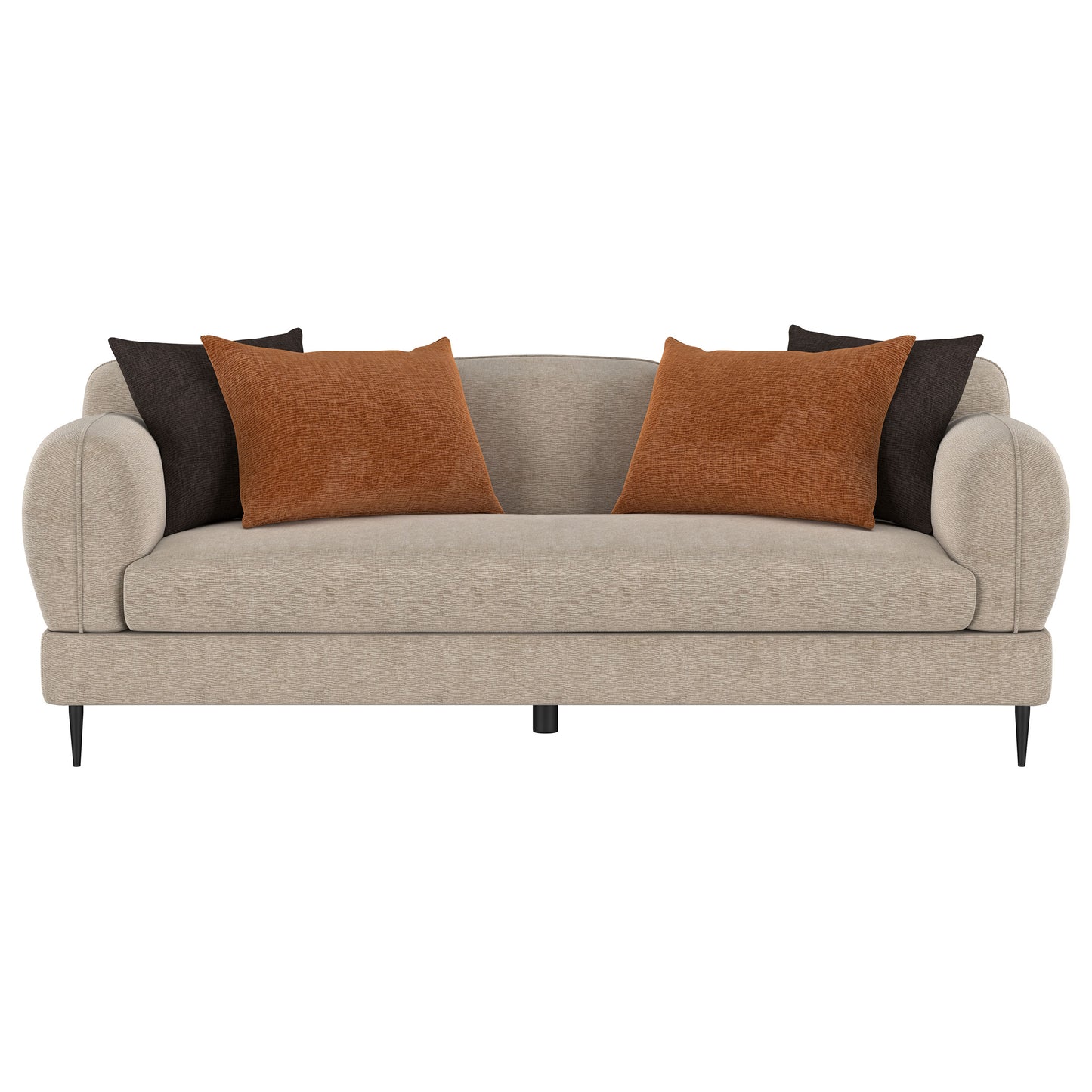 Jade 2-piece Chenille Upholstered Sofa Set Latte