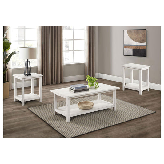 Payne 3-piece Coffee and End Table Set Distressed White