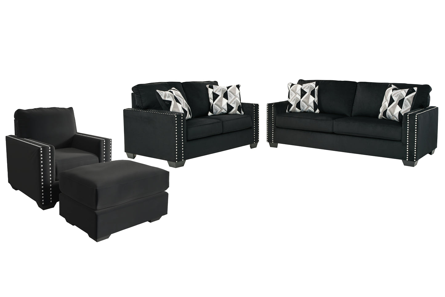 Gleston Sofa, Loveseat, Chair and Ottoman