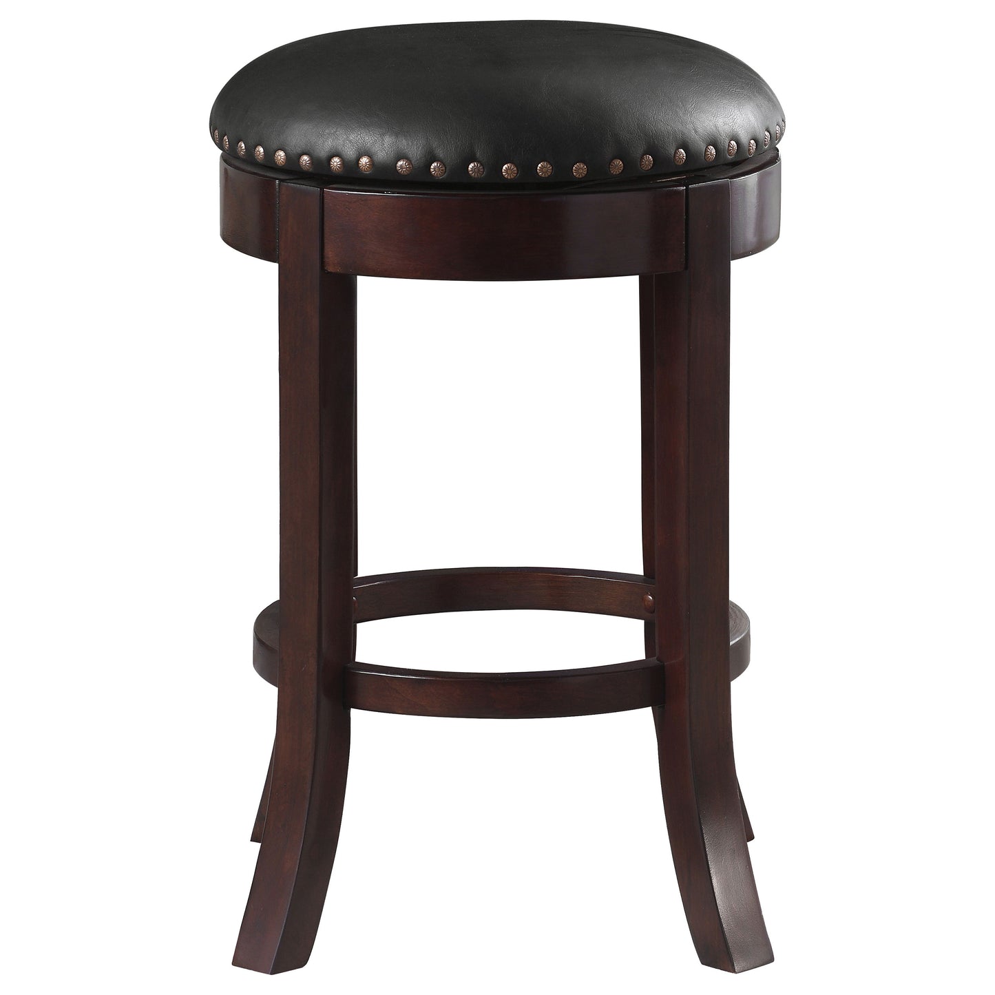 Aboushi Backless Swivel Counter Stool Brown (Set of 2)