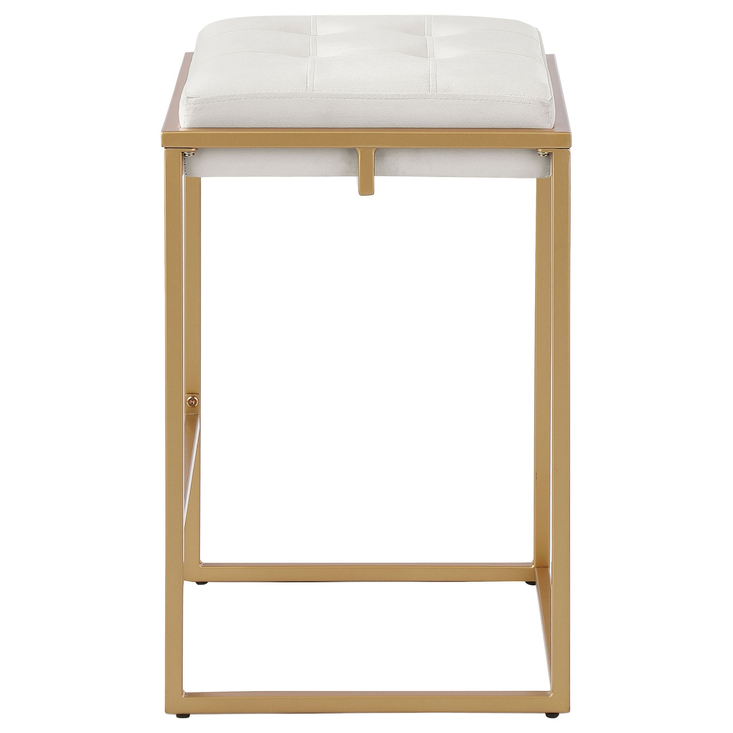 Nadia Upholstered Backless Counter Stool Beige (Set of 2)